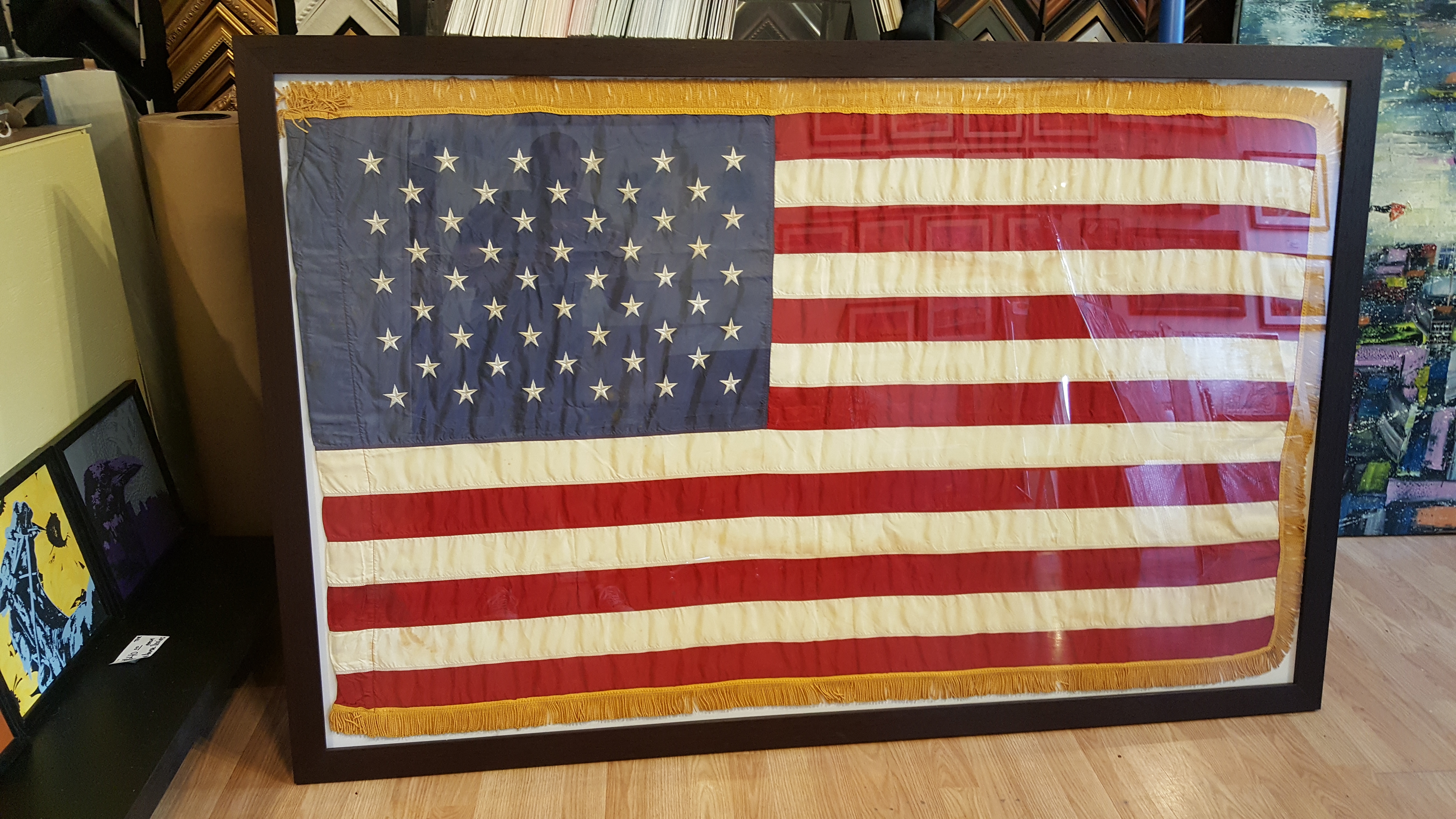 American flag shadow box
